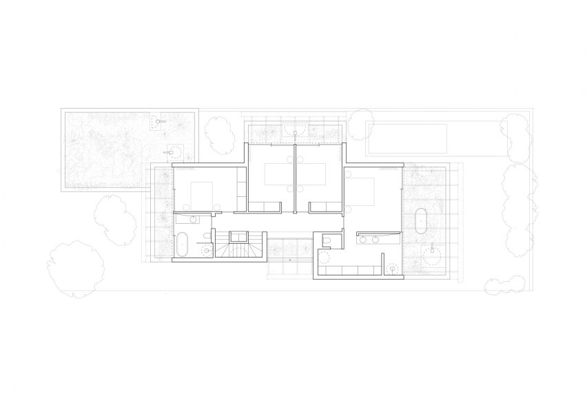 First floor plan Clifton House by Anthony Gill Architects