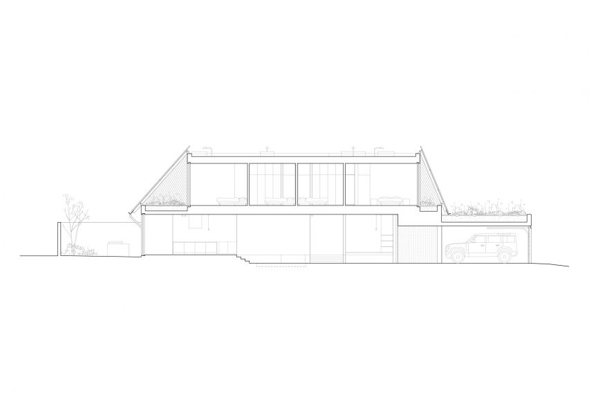 Elevation Clifton House by Anthony Gill Architects