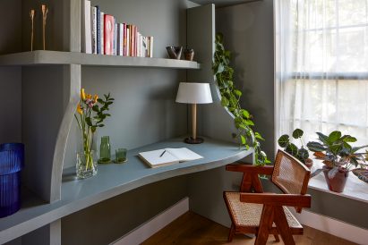 Workspace next to a large window
