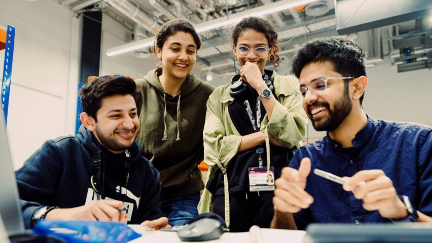a group of architecture students