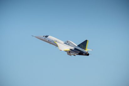 XB-1 prototype jet by Boom Supersonic on supersonic test flight
