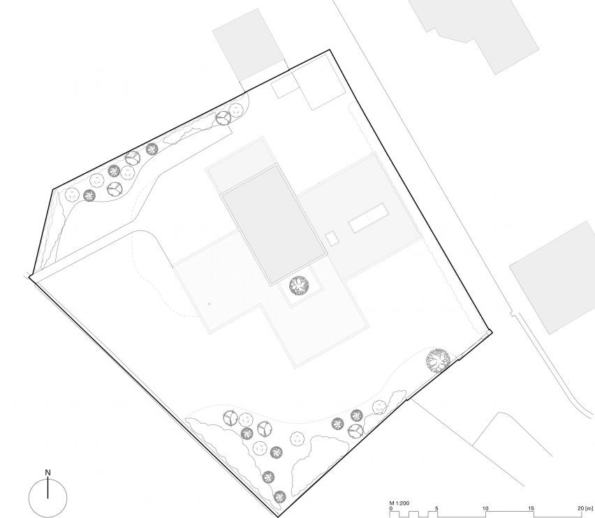 Site plan Tidal House by Brown & Brown