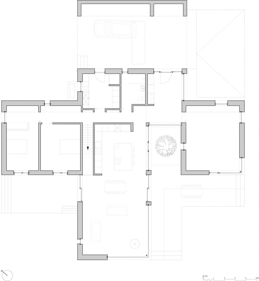 Ground floor plan Tidal House by Brown & Brown