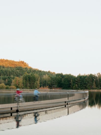 Pontoons of Cycling Between Terrils by Buro Landschap