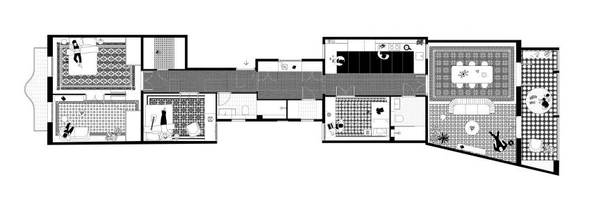 Plans for Sigla Studio apartment renovation Barcelona