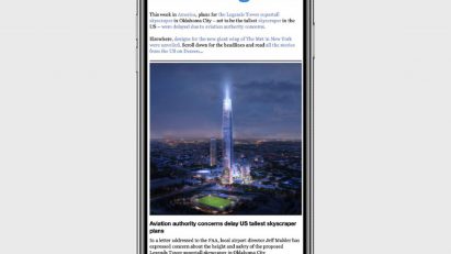 Image of newsletter on phone device