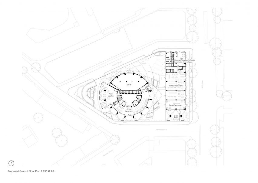 Ground floor plan of Space House renovation by Squire and Partners