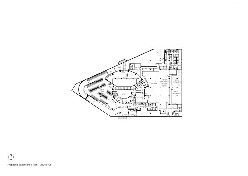 Basement plan of Space House renovation by Squire and Partners