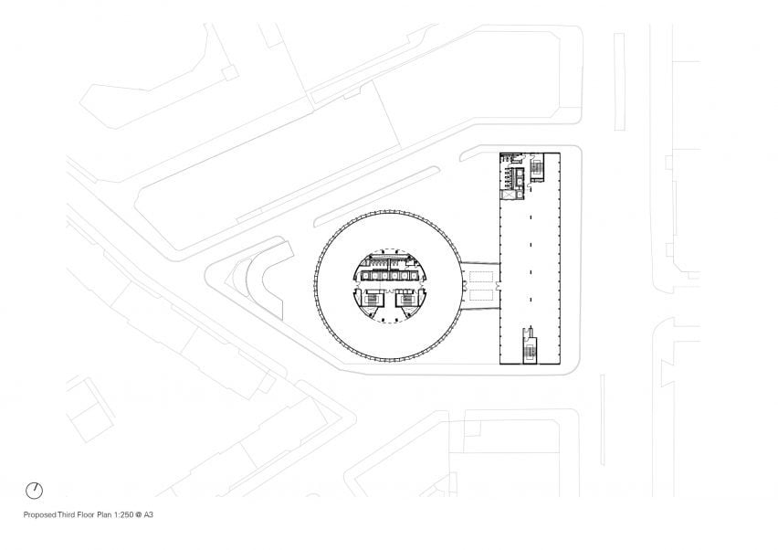Third floor plan of Space House renovation by Squire and Partners