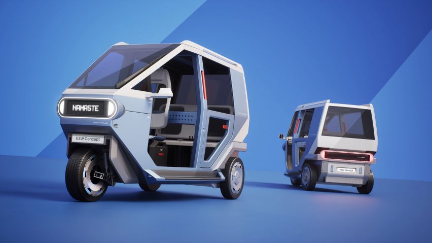 E3W electric rickshaw concept by Hyundai and TVS Motor Company