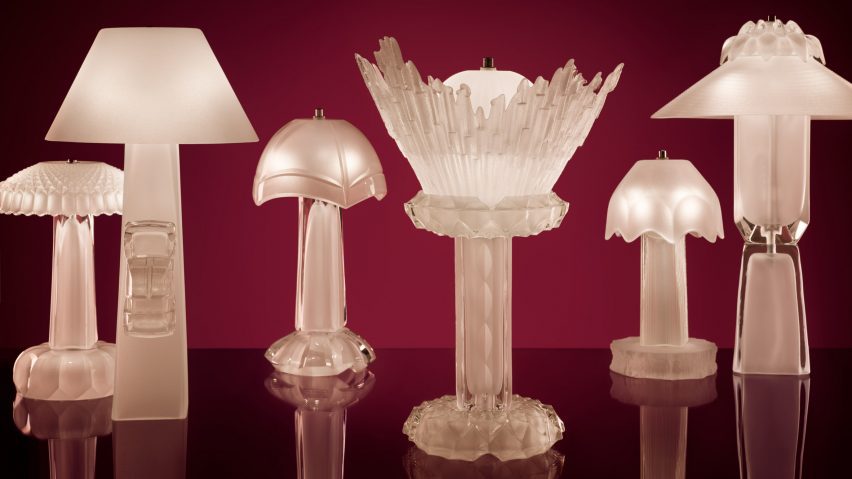 Lamps by Simon Skinner on a red backdrop