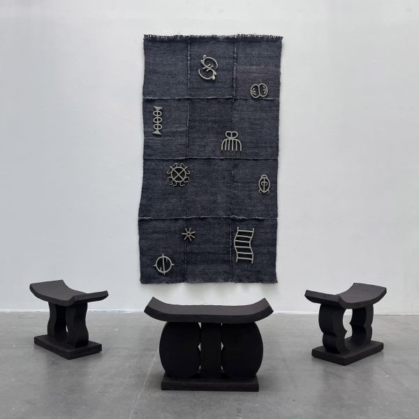 Tapestry and stool by Ellen Aduofua Bernardsson