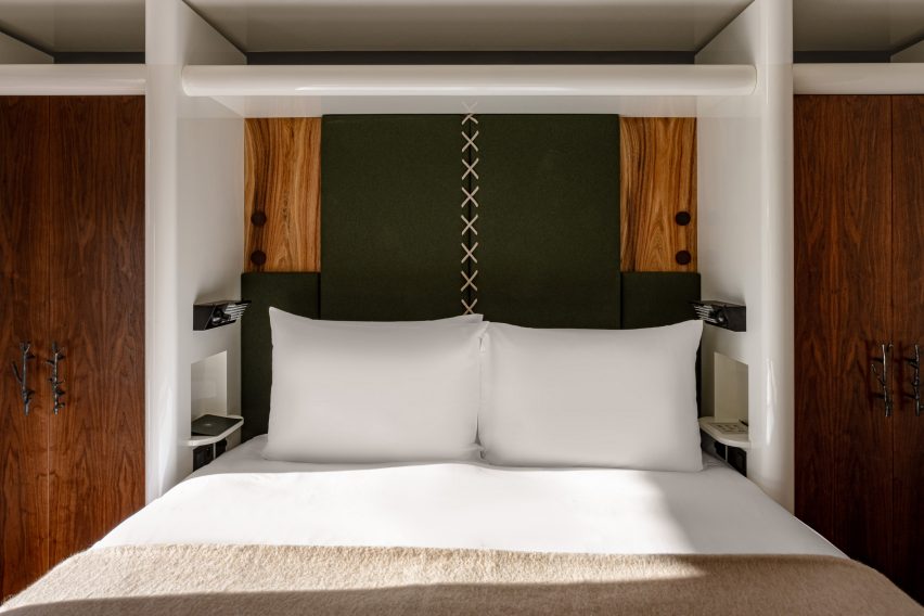 Rounded edges feature in bedhead, bedframe