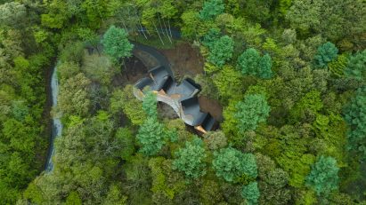 Roof of Hand in Hand House in Japan