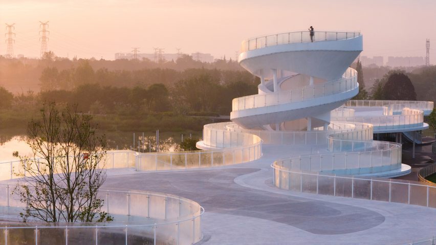 Lujiatan Wetland Park Commercial Service Center by Muda Architects