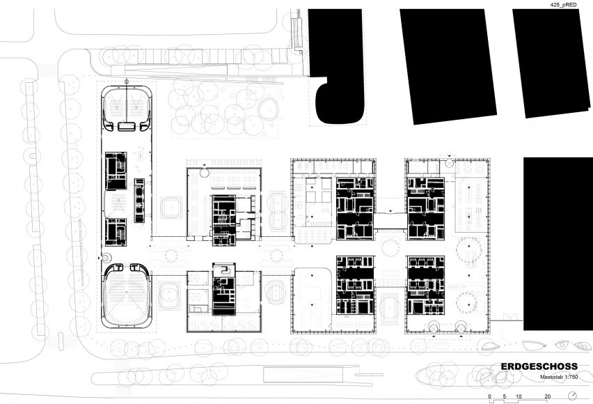Site plan Pharma Research and Early Development Centre by Herzog & de Meuron
