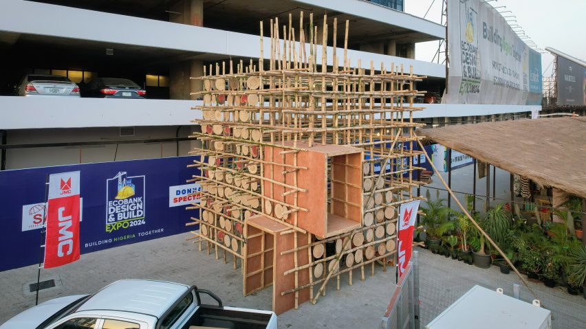 Site Office bamboo pavilion by HTL Africa