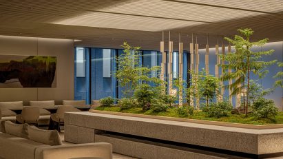 Green plants in Tokyo office