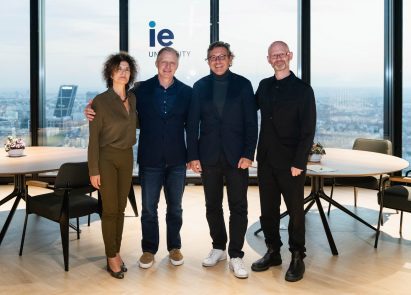 Board members of IE University posing for a photograph