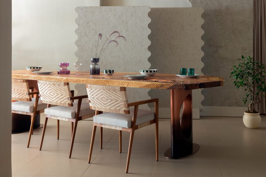 Nanyuki dining table in Josmo furniture and homeware store in Mumbai