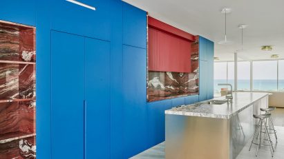 blue kitchens