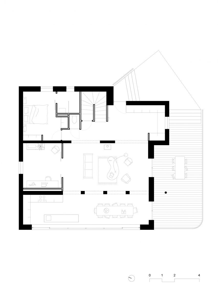 Plan of La Villa by Atelier Archiplein