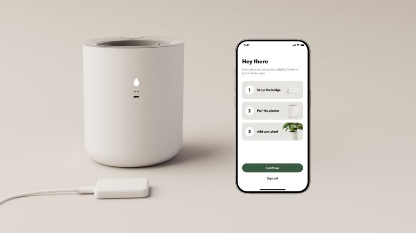 LeafyPod is accompanied by an app