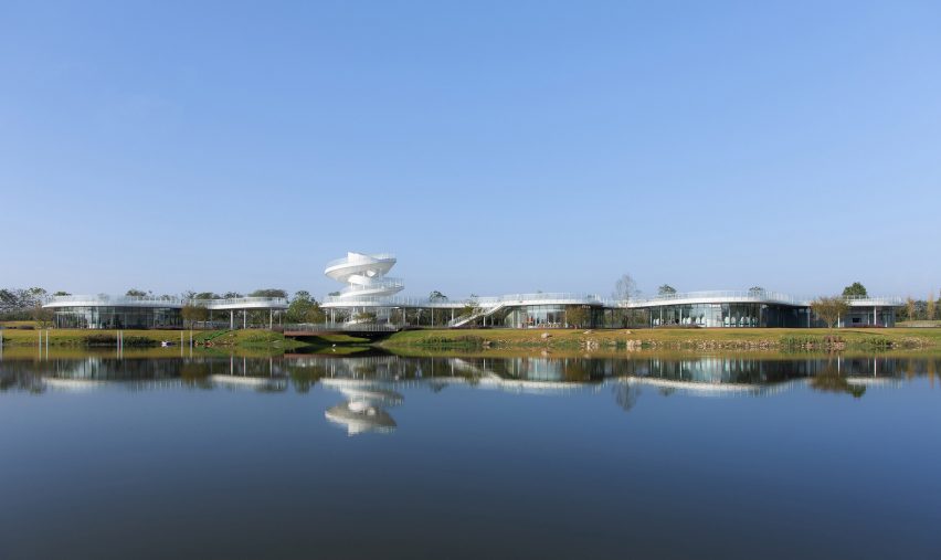 Lujiatan Wetland Park Commercial Service Center in Chengdu by Muda Architects