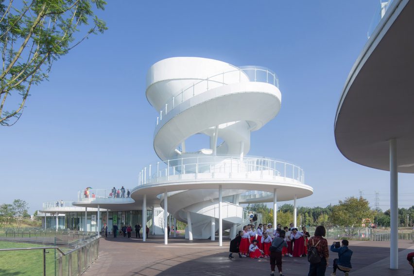 Lujiatan Wetland Park Commercial Service Center in Chengdu by Muda Architects