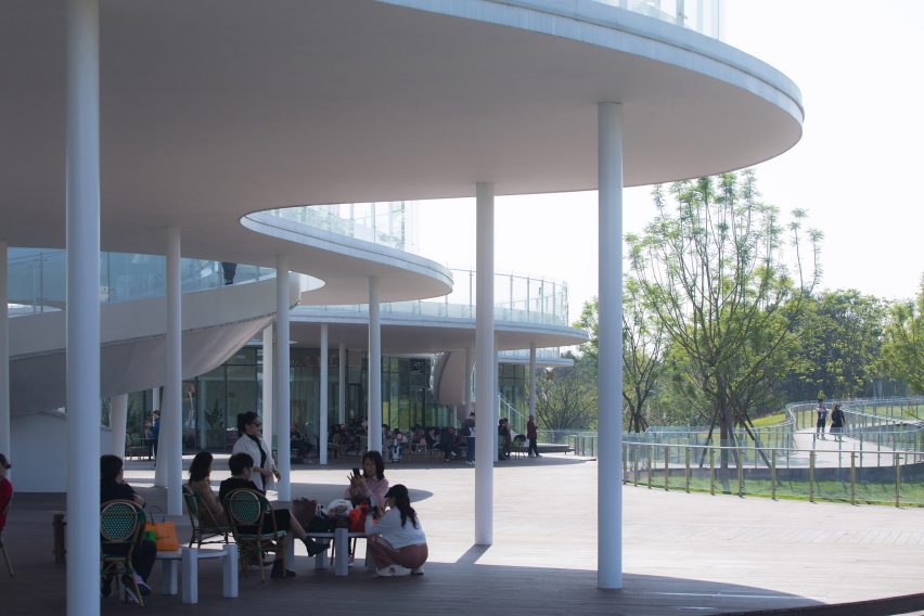 Lujiatan Wetland Park Commercial Service Center in Chengdu by Muda Architects
