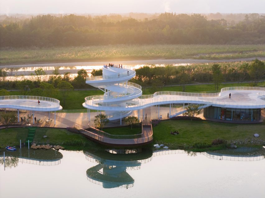 Lujiatan Wetland Park Commercial Service Center in Chengdu by Muda Architects