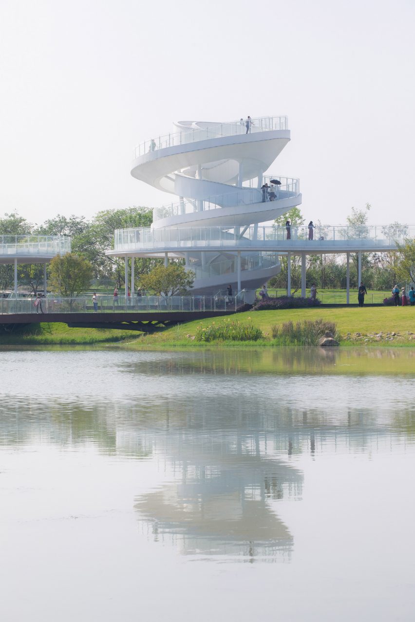 Lujiatan Wetland Park Commercial Service Center in Chengdu by Muda Architects