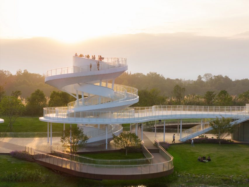 Lujiatan Wetland Park Commercial Service Center in Chengdu by Muda Architects