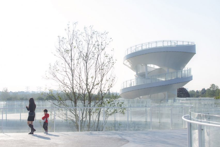 Lujiatan Wetland Park Commercial Service Center in Chengdu by Muda Architects