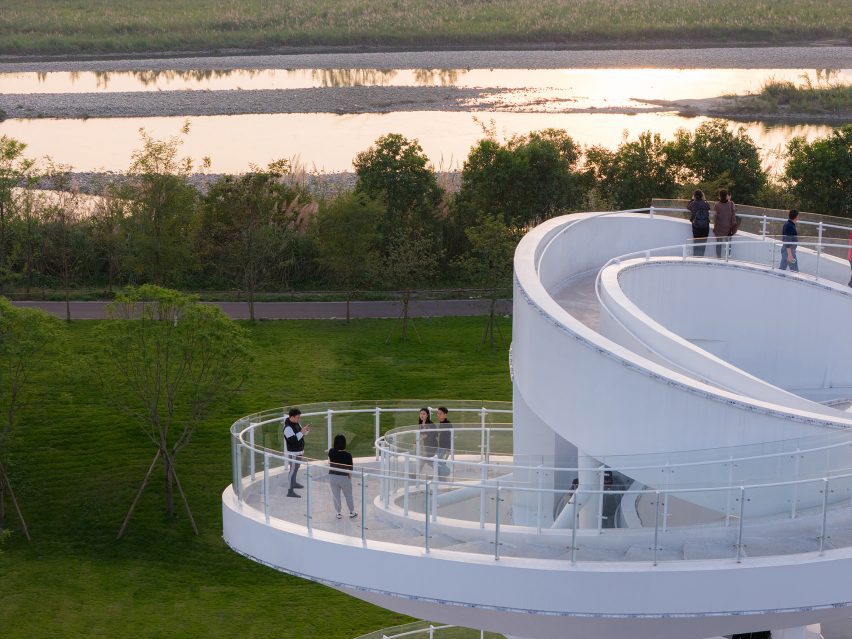 Lujiatan Wetland Park Commercial Service Center in Chengdu by Muda Architects