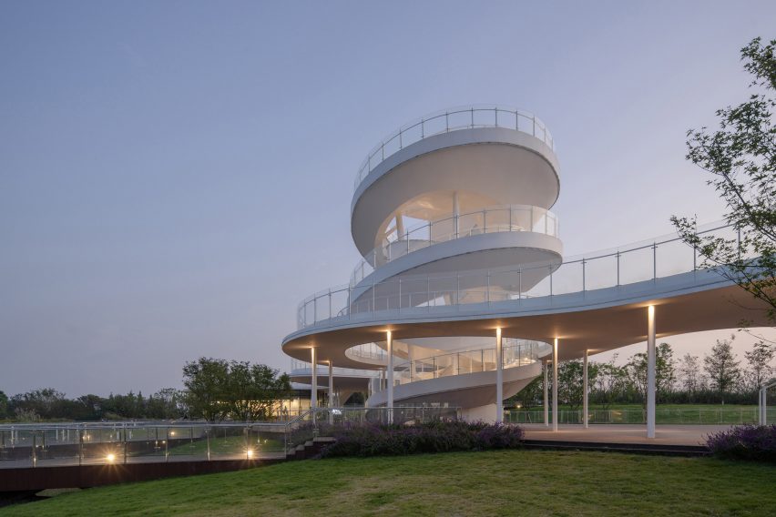 Lujiatan Wetland Park Commercial Service Center in Chengdu by Muda Architects