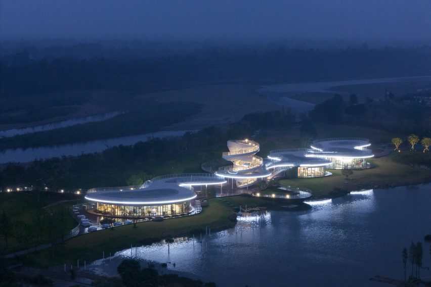 Lujiatan Wetland Park Commercial Service Center in Chengdu by Muda Architects