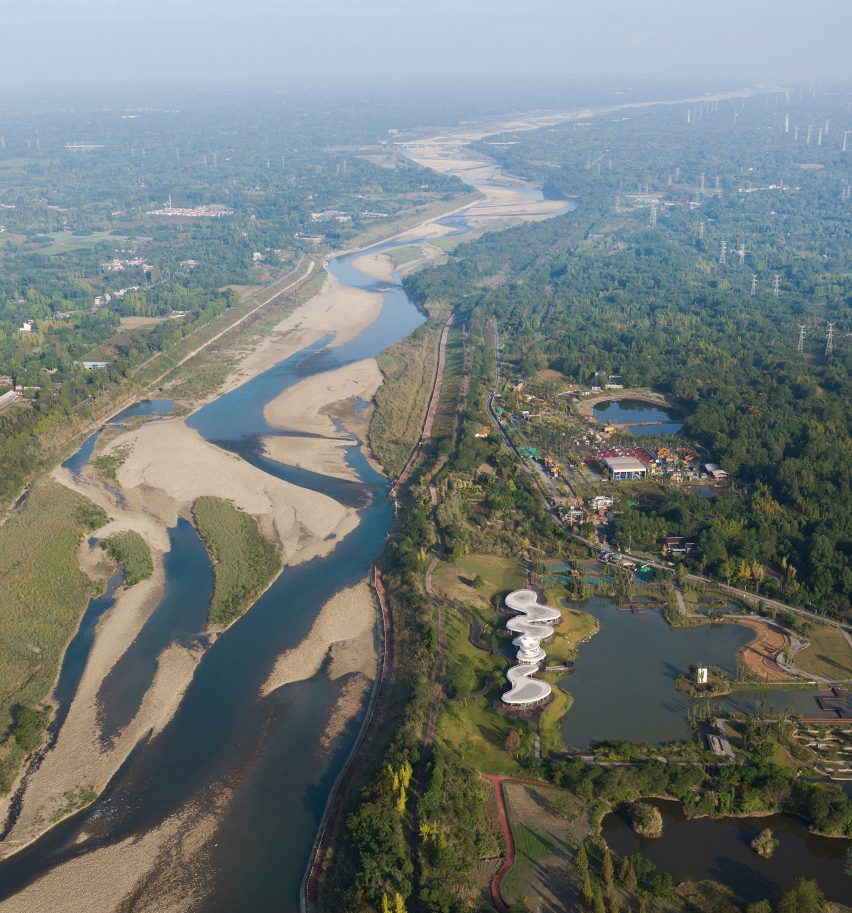 Lujiatan Wetland Park Commercial Service Center in Chengdu by Muda Architects