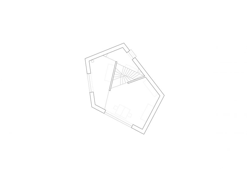 Second, third and fourth floor plan House of Seven Floors by Maly Chmel