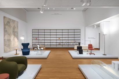 View of an exhibition of design objects