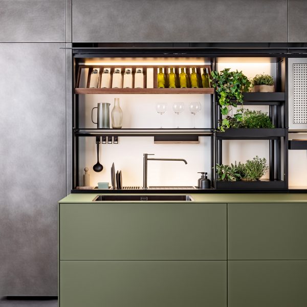 New Logica storage panelling by Gabriele Centazzo for Valcucine