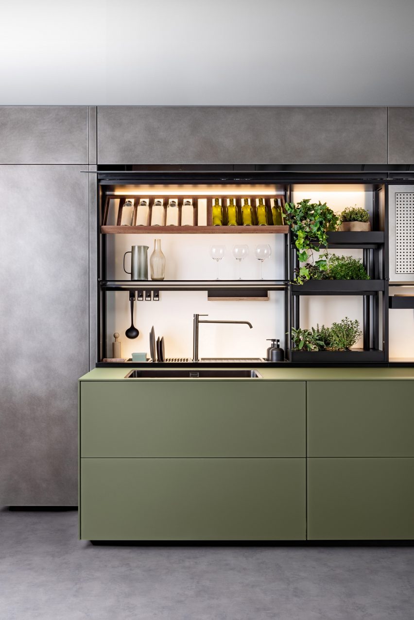 New Logica storage panelling by Gabriele Centazzo for Valcucine