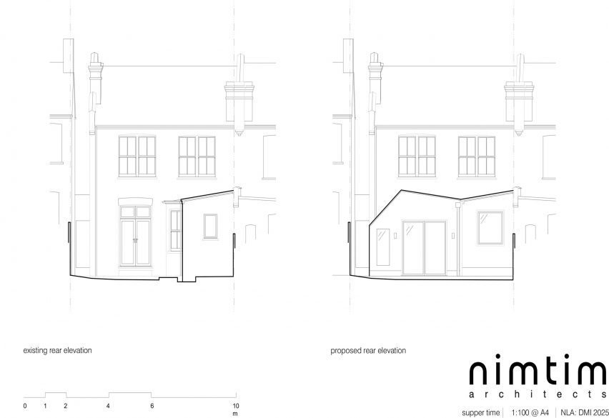 Rear elevation Supper Time by Nimtim Architects