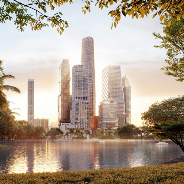 Render of the upcoming One Bangkok development in Thailand by SOM