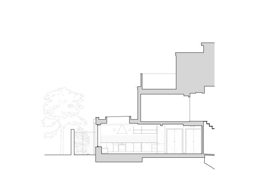 Section of Park House extension in London by Office S&M