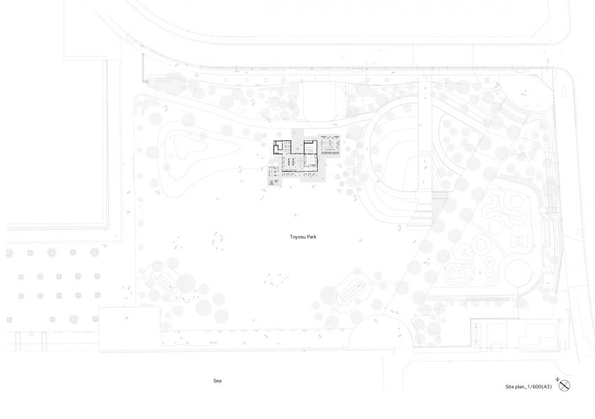 Plan of Blue Bottle Coffee Toyosu Park Cafe