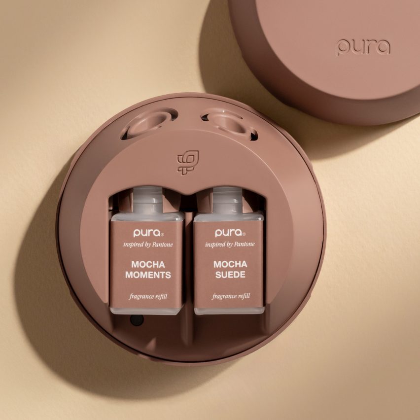 Pura x Pantone Mocha Mousse scent and diffuser collection
