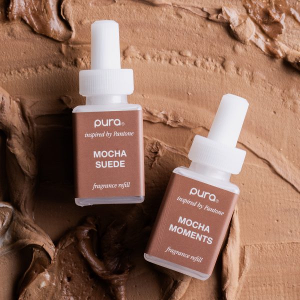 Pura x Pantone Mocha Mousse scent collection