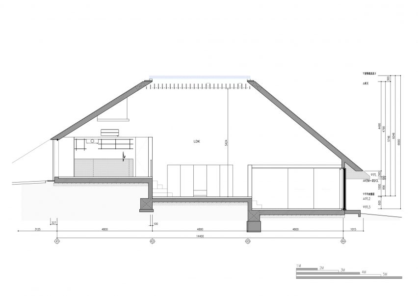 Section of Pyramid Hut by IGArchitects