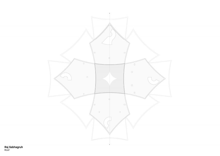 Floor plan of Raj Sabhagruh in Dharampur by Serie Architects